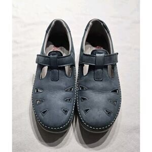 SAS Roamer Shoes Women's Blue Leather Slip On Loafer Tripad Comfort - US 8.5